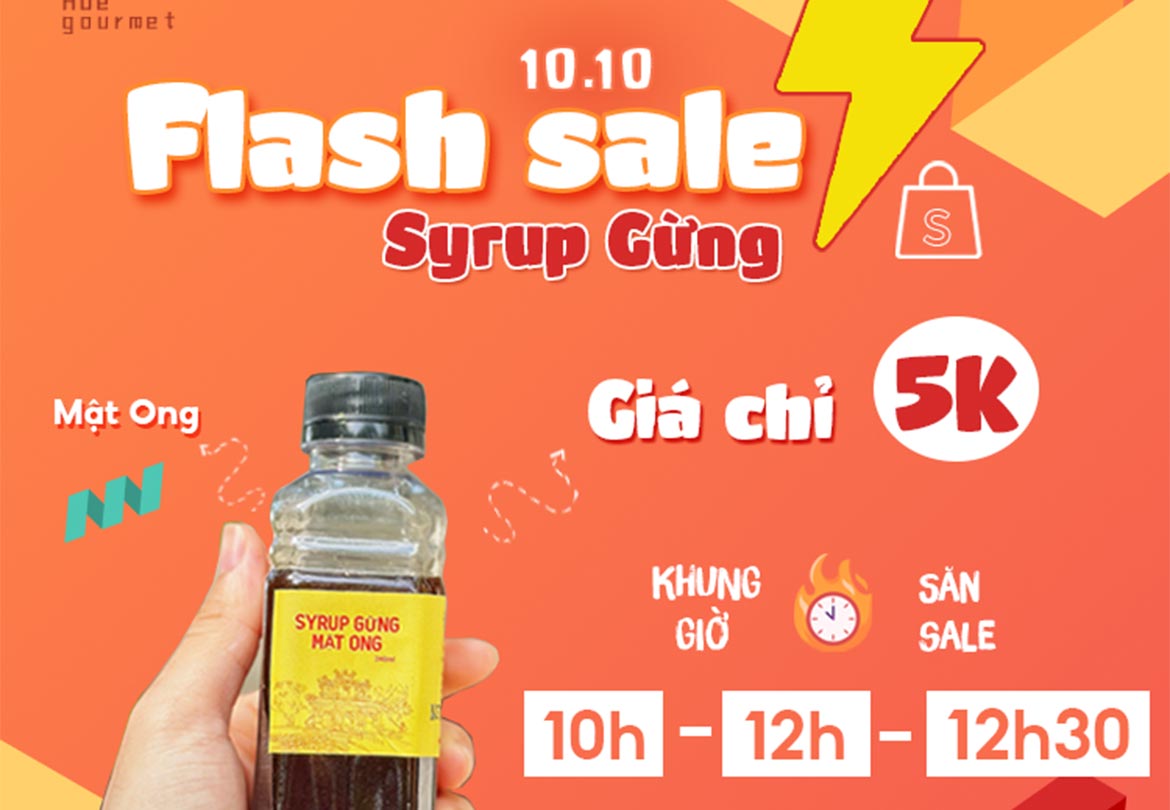 Flash sale syrup gừng mật ong giá 5k