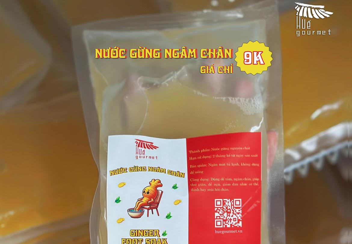 Nước Gừng Ngâm Chân giá chỉ 9K