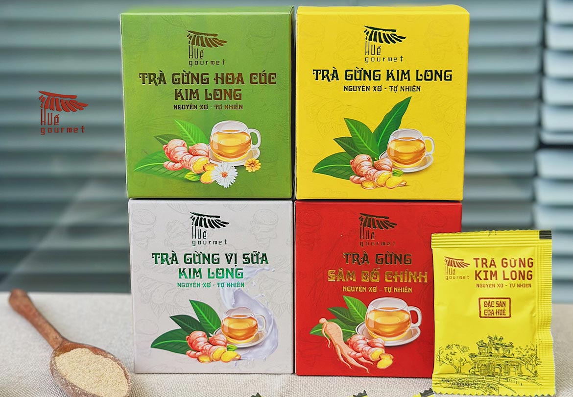 Trà Gừng nguyên xơ hòa tan 4 vị